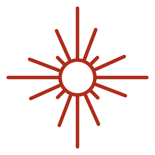 Sonnenstrahlen Symbol Strich PNG-Design