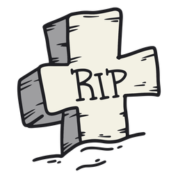 Rip Gravestone Icon Black PNG & SVG Design For T-Shirts