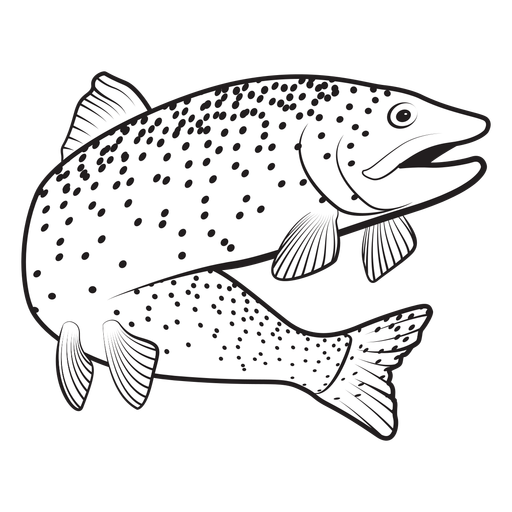 Trout fish stroke - Transparent PNG & SVG vector file