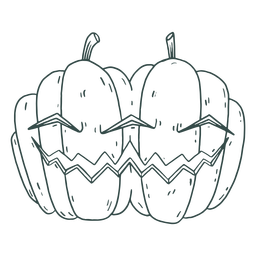 Doppelkürbishub PNG-Design