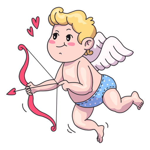 Valentine's day cupid character PNG Design