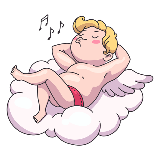 Valentine's day whistle cupid character PNG Design