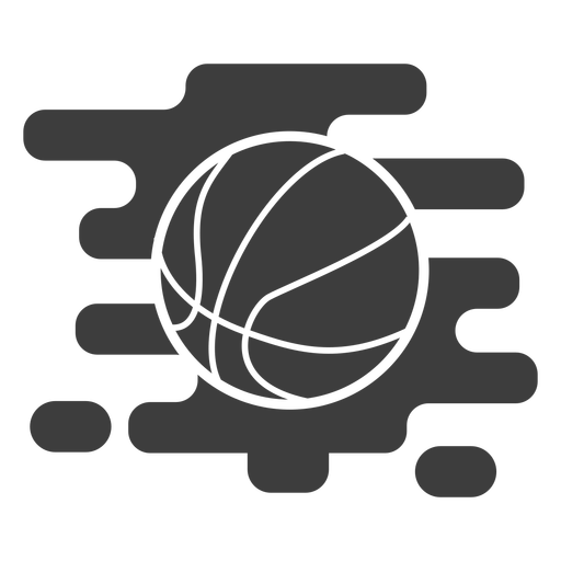 Wavy basketball ball cut out PNG Design