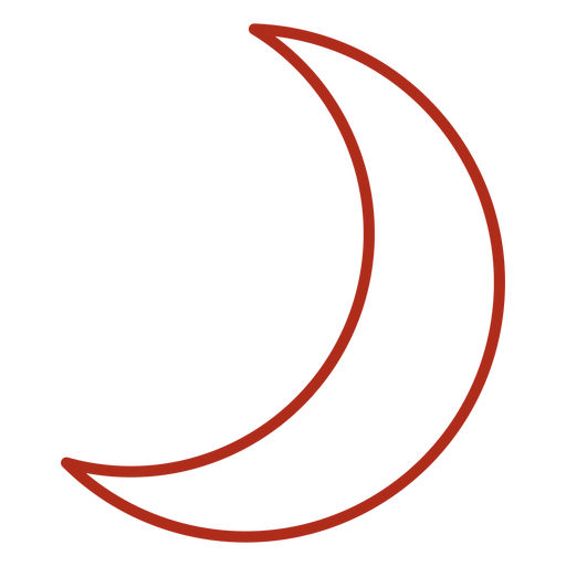 Curso de lua crescente Desenho PNG