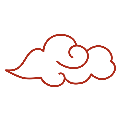 Curso de nuvem ventosa Desenho PNG