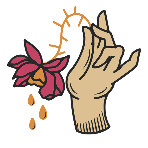 Withered Flower Hand Tattoo Transparent Png Svg Vector File