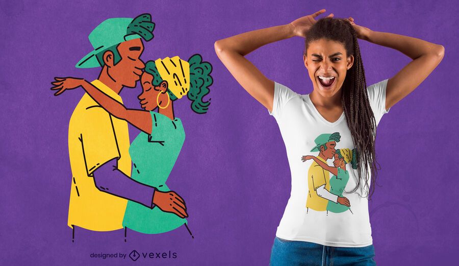 African american couple t-shirt design African american couple t-shirt design