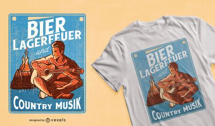 Lagerfeuer und Country-Musik T-Shirt Design Lagerfeuer und Country-Musik T-Shirt Design