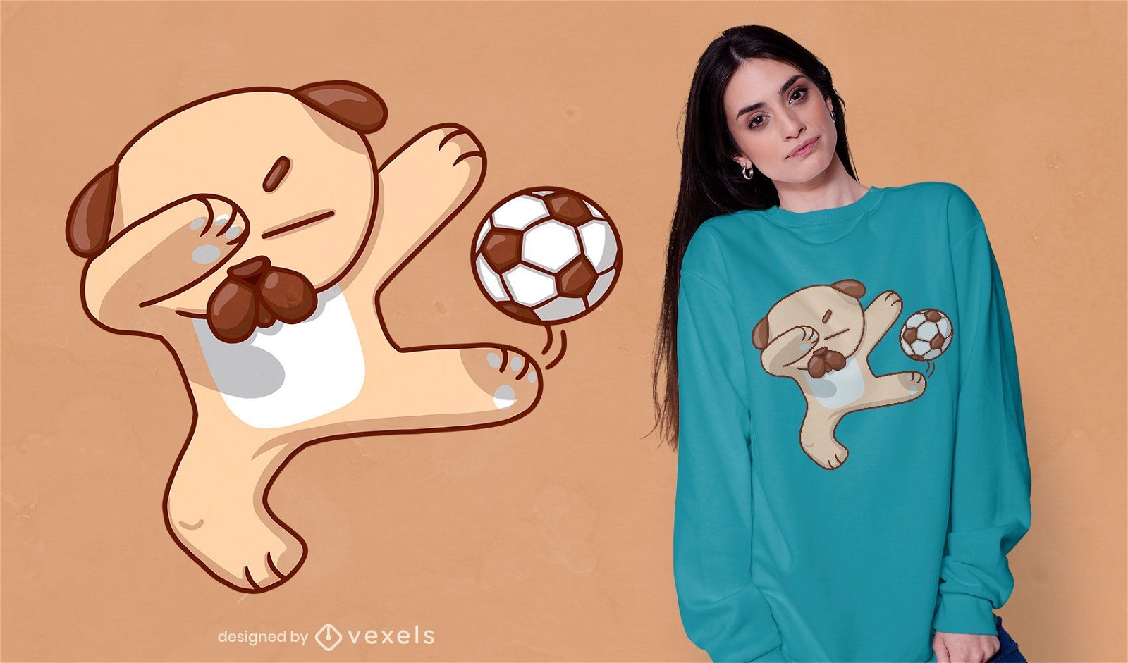 Design de camiseta para cachorro de futebol americano