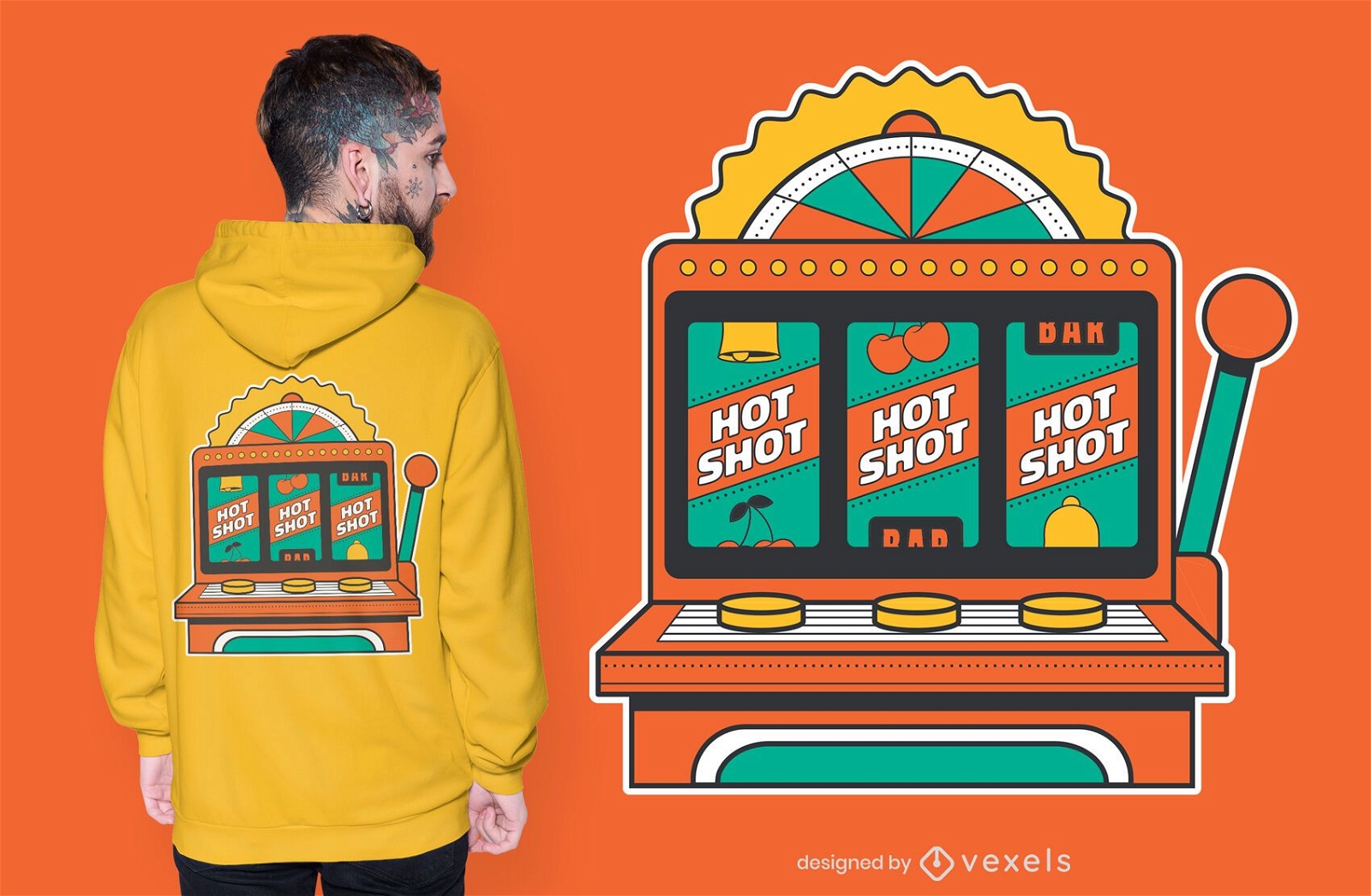 Slot machines t-shirt design