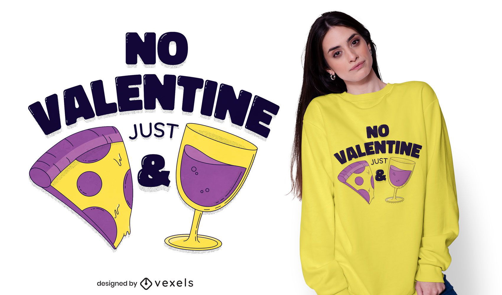 Sin diseño de camiseta de San Valentín