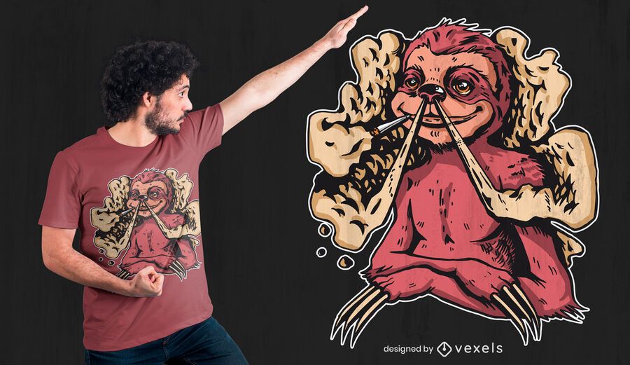 Diseño de camiseta de perezoso Diseño de camiseta de perezoso