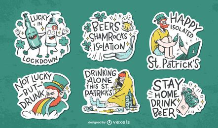Conjunto de pegatinas de St Patrick