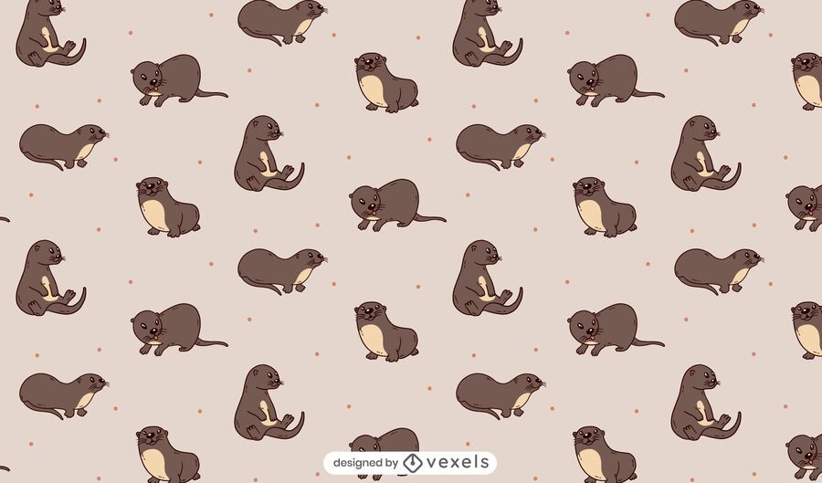 Otters pattern design Otters pattern design