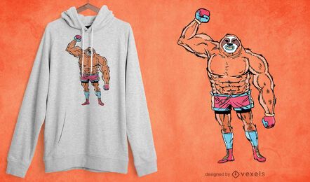 Muscle sloth t-shirt design Muscle sloth t-shirt design