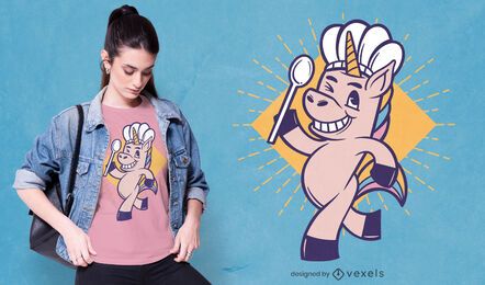 Chef unicorn t-shirt design