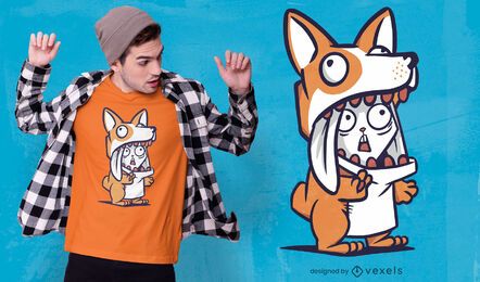Corgi costume t-shirt design