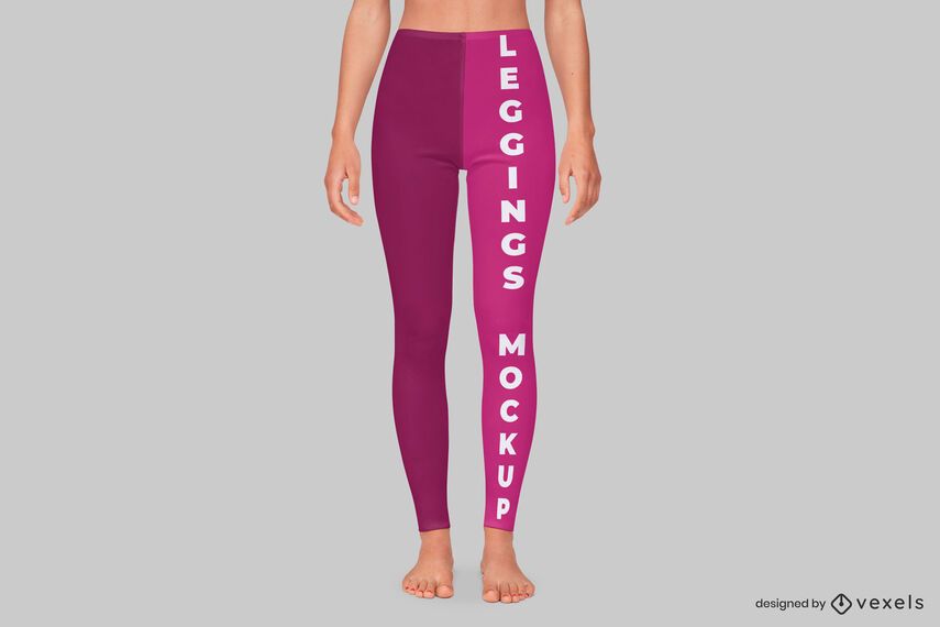 Diseño de maqueta de leggings delanteros Diseño de maqueta de leggings delanteros