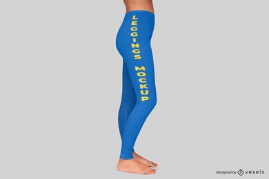 Design de maquete de leggings laterais Design de maquete de leggings laterais