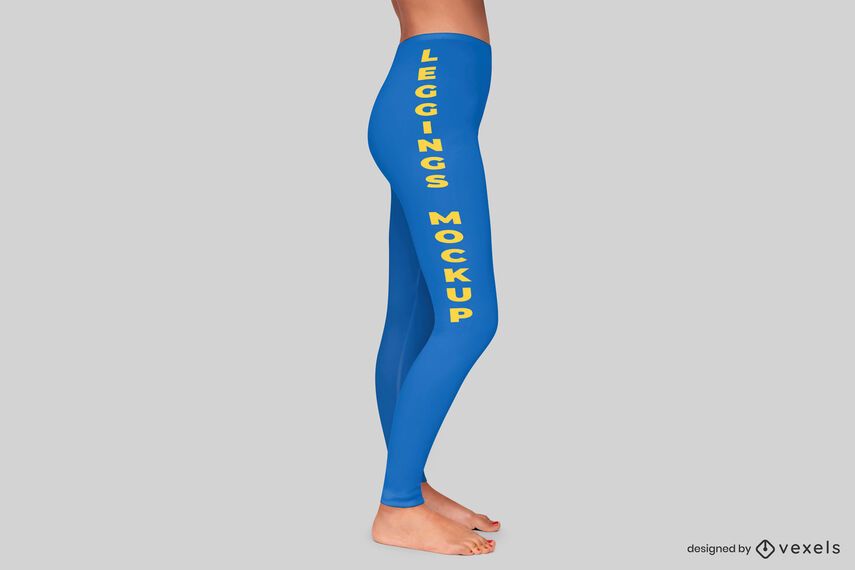 Diseño de maqueta de leggings laterales Diseño de maqueta de leggings laterales