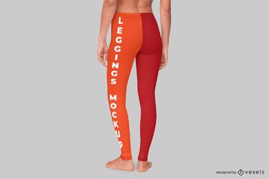 Diseño de maqueta de leggings traseros Diseño de maqueta de leggings traseros