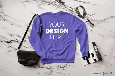 Fashion sweatshirt mockup composition