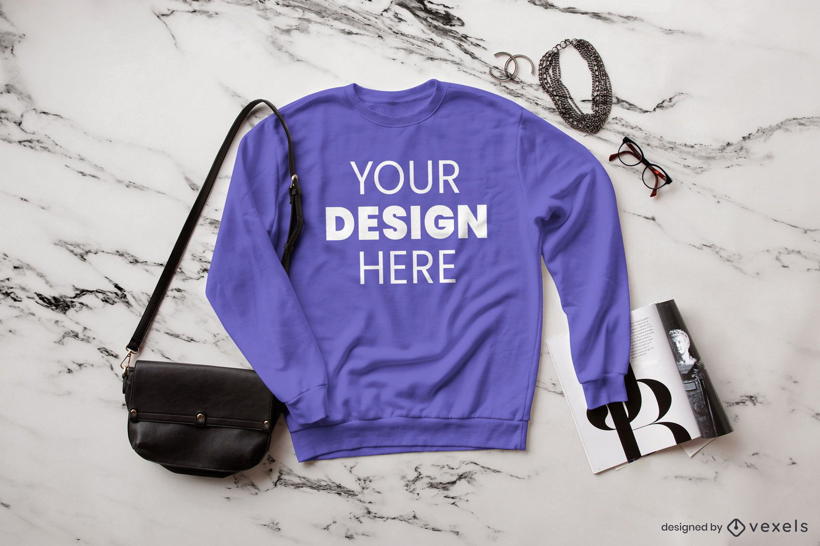 Fashion sweatshirt mockup composition