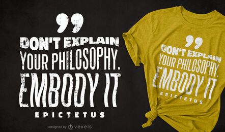 Encarna el diseño de tu camiseta de filosofía