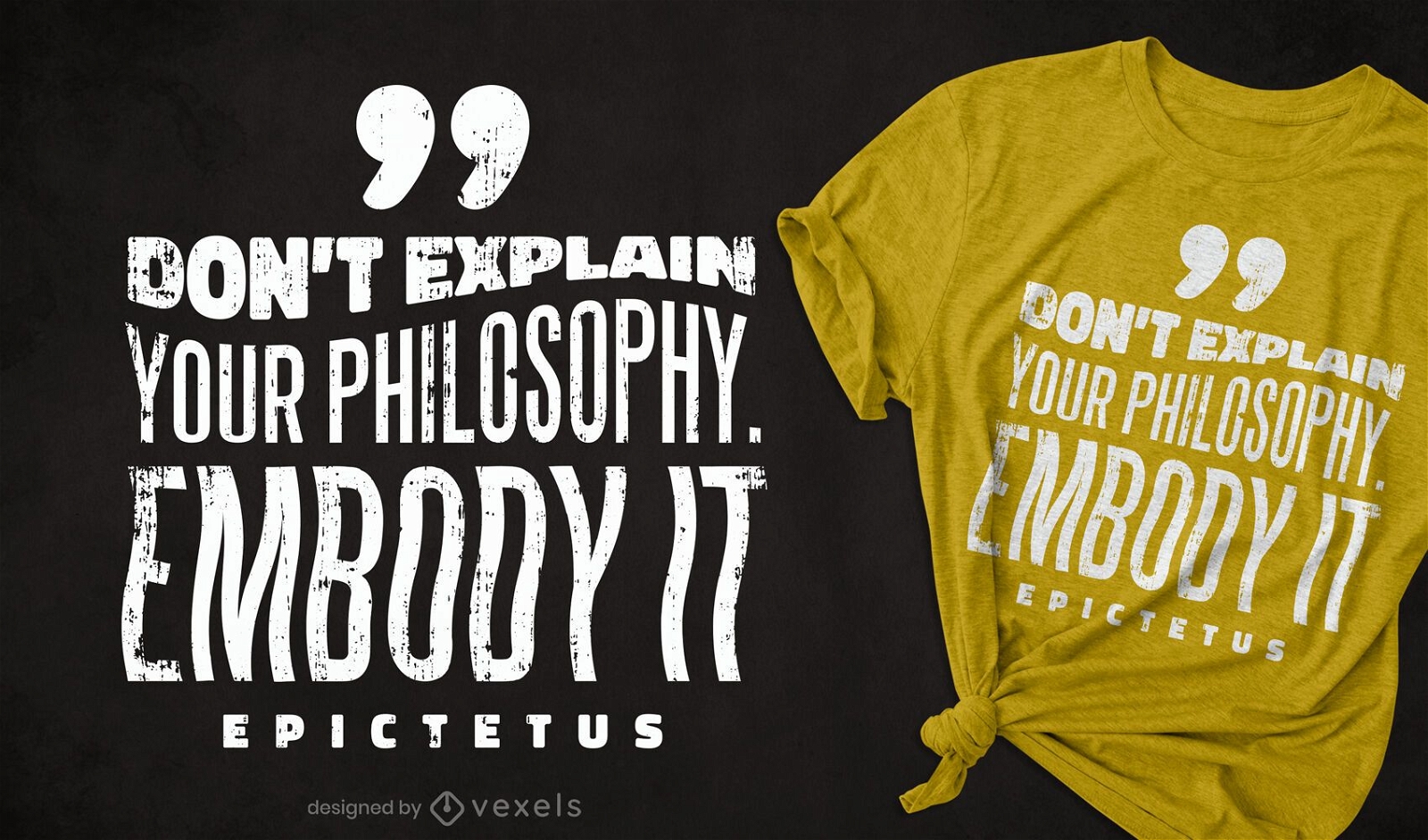 Encarna el dise?o de tu camiseta de filosof?a