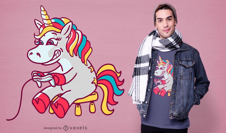 Gaming unicorn t-shirt design Gaming unicorn t-shirt design