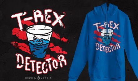 Design de camiseta detector T Rex