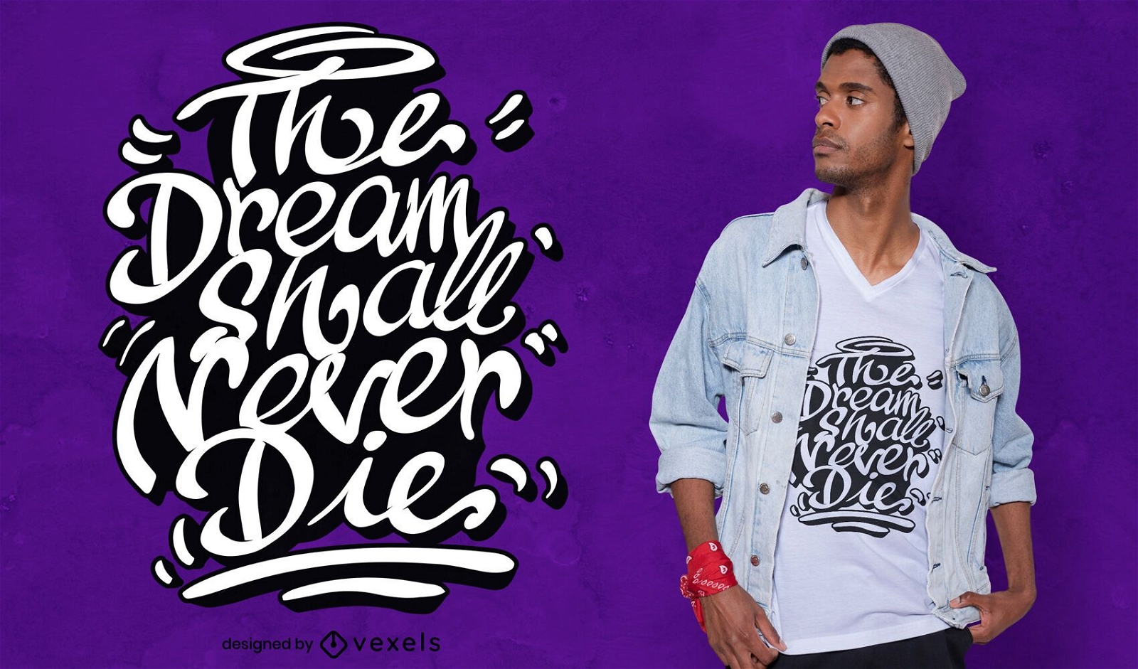 The dream quote t-shirt design