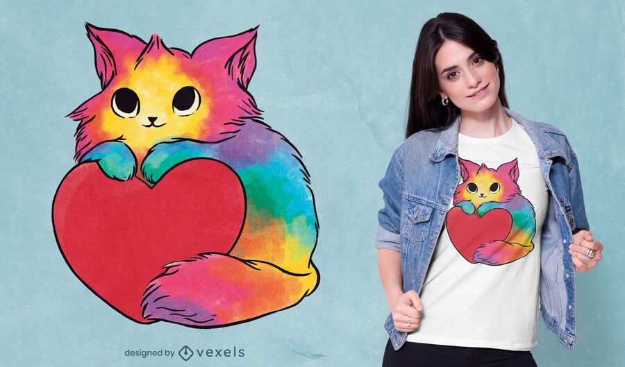 Valentine Kätzchen T-Shirt Design Valentine Kätzchen T-Shirt Design
