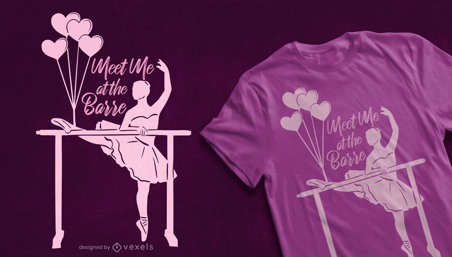 At the barre t-shirt design At the barre t-shirt design