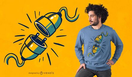 Unplugged Kabel-T-Shirt Design