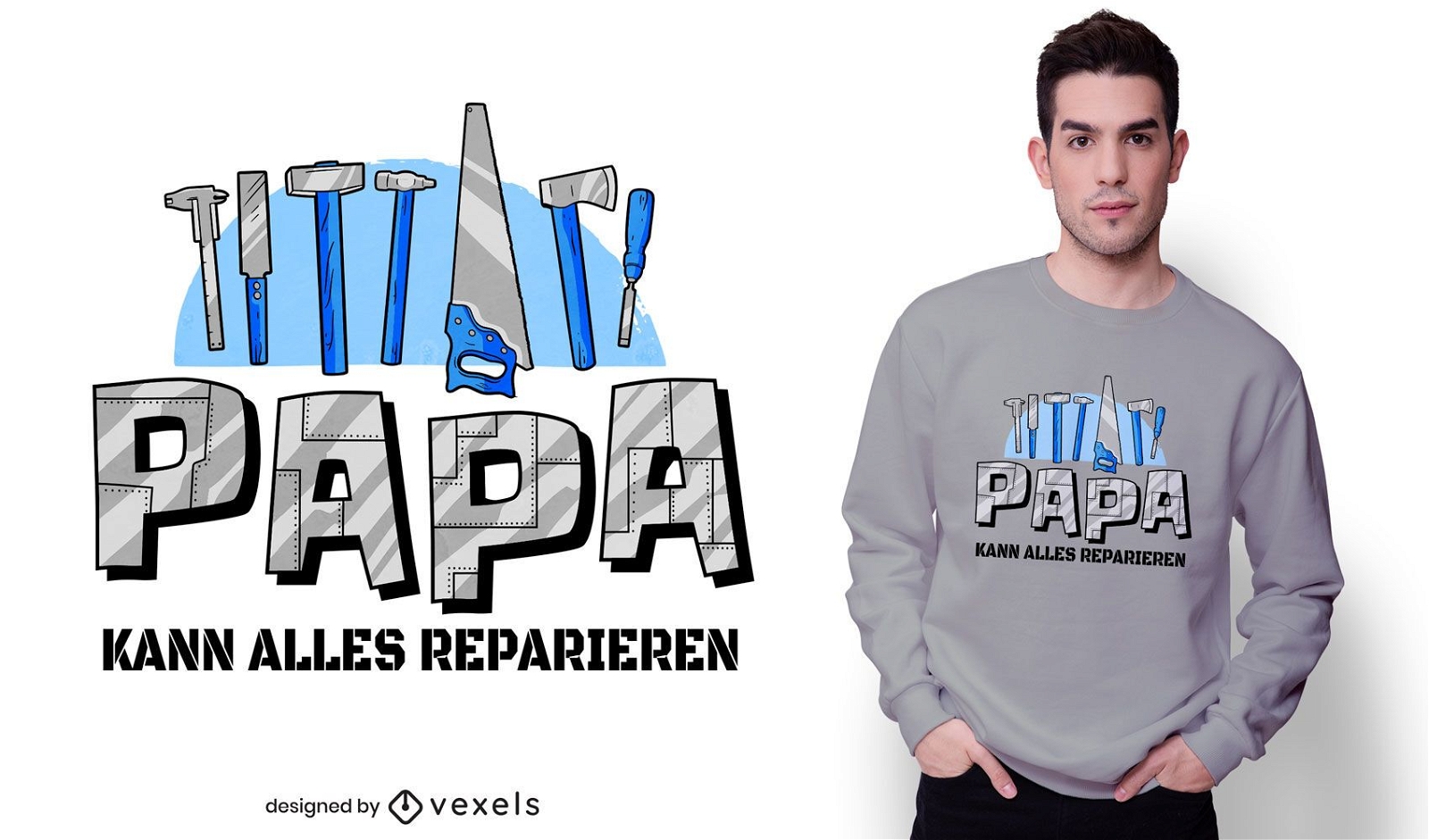Papa repariert alles T-Shirt Design