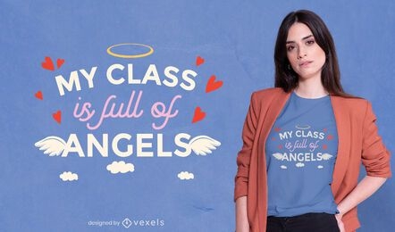 Diseño de camiseta angel class