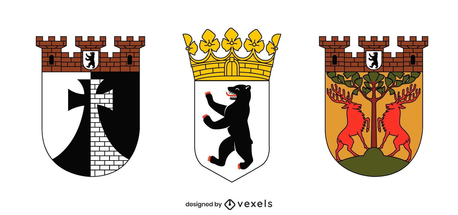 Conjunto de escudo de armas de Berlín