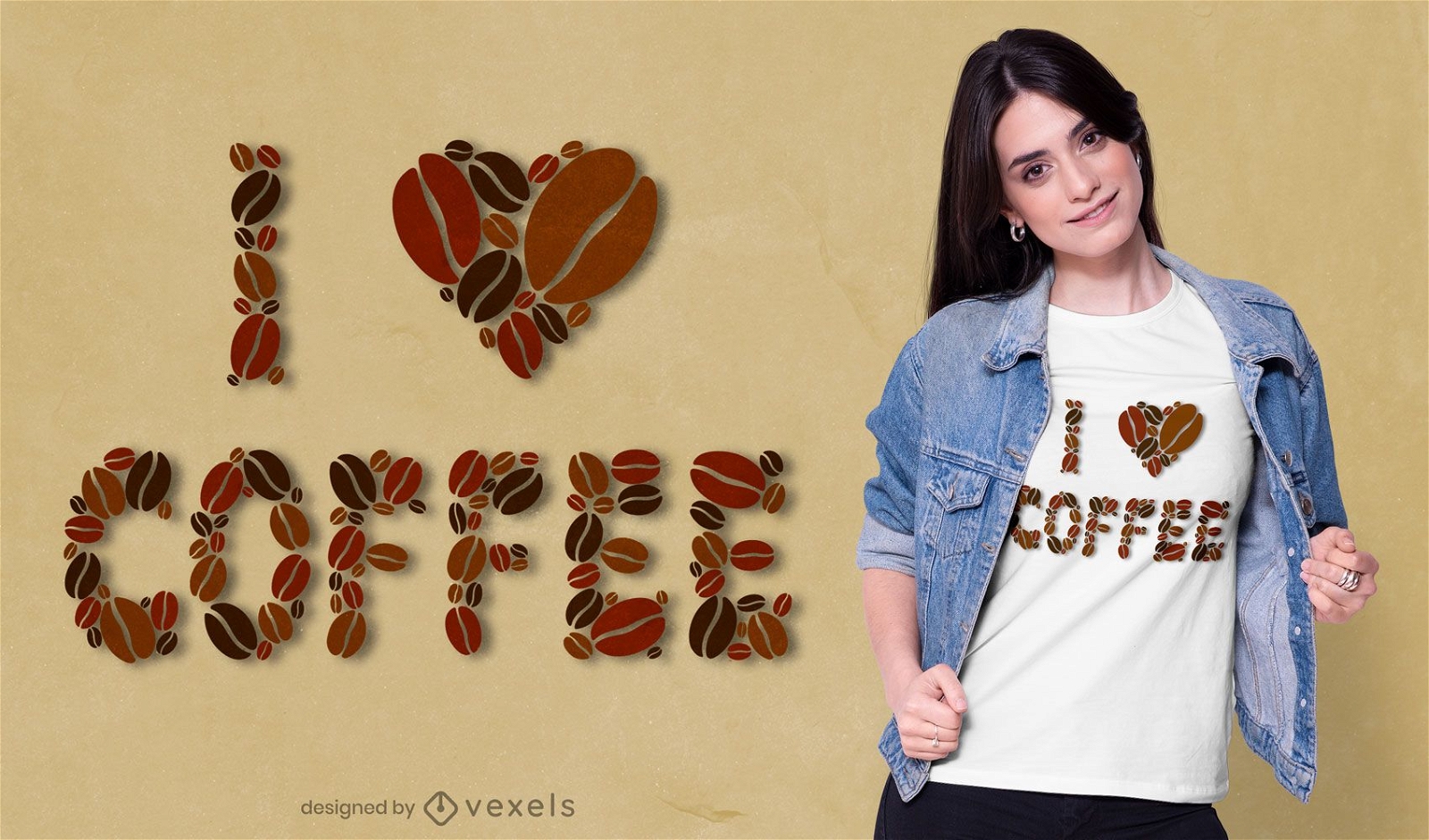 Ich liebe Kaffee T-Shirt Design