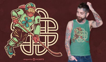 Design de camiseta de hóquei em São Patrício