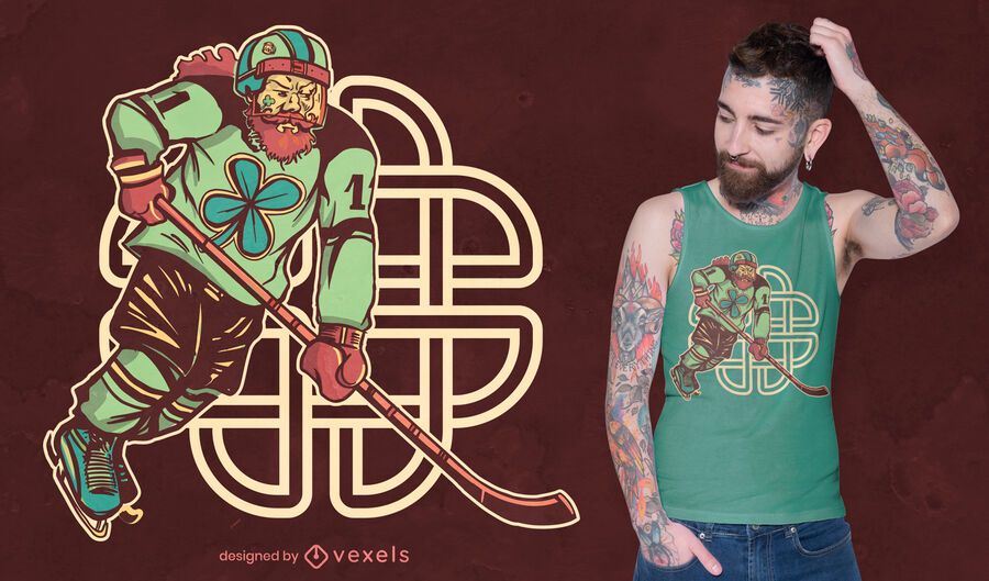 St patricks hockey t-shirt design St patricks hockey t-shirt design