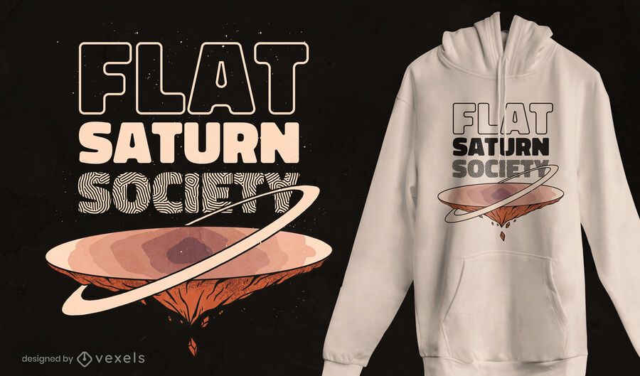 Flat saturn society t-shirt design Flat saturn society t-shirt design