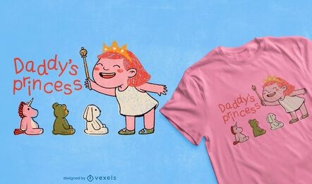 Diseño de camiseta de princesa de papá