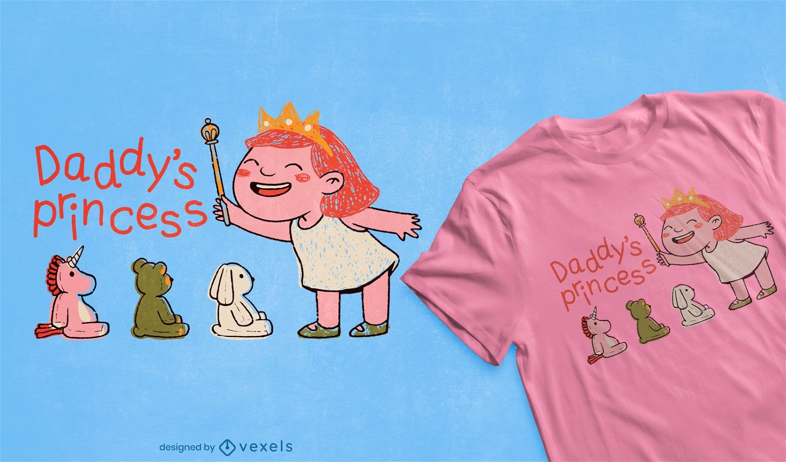 Design de camiseta princesa do papai