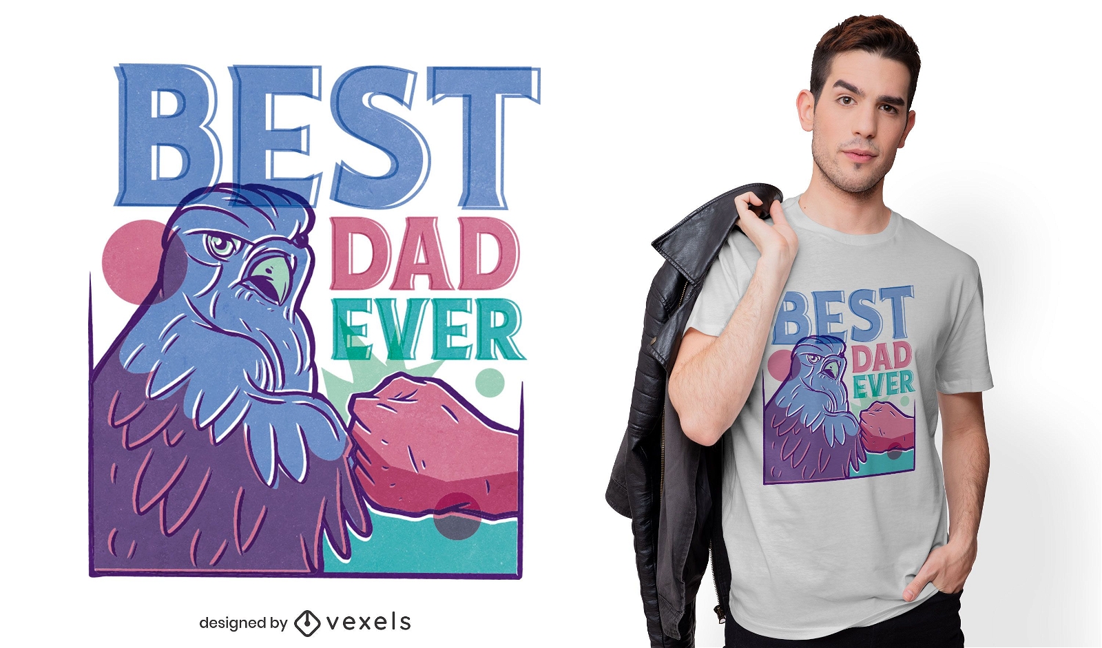 Best eagle dad t-shirt design