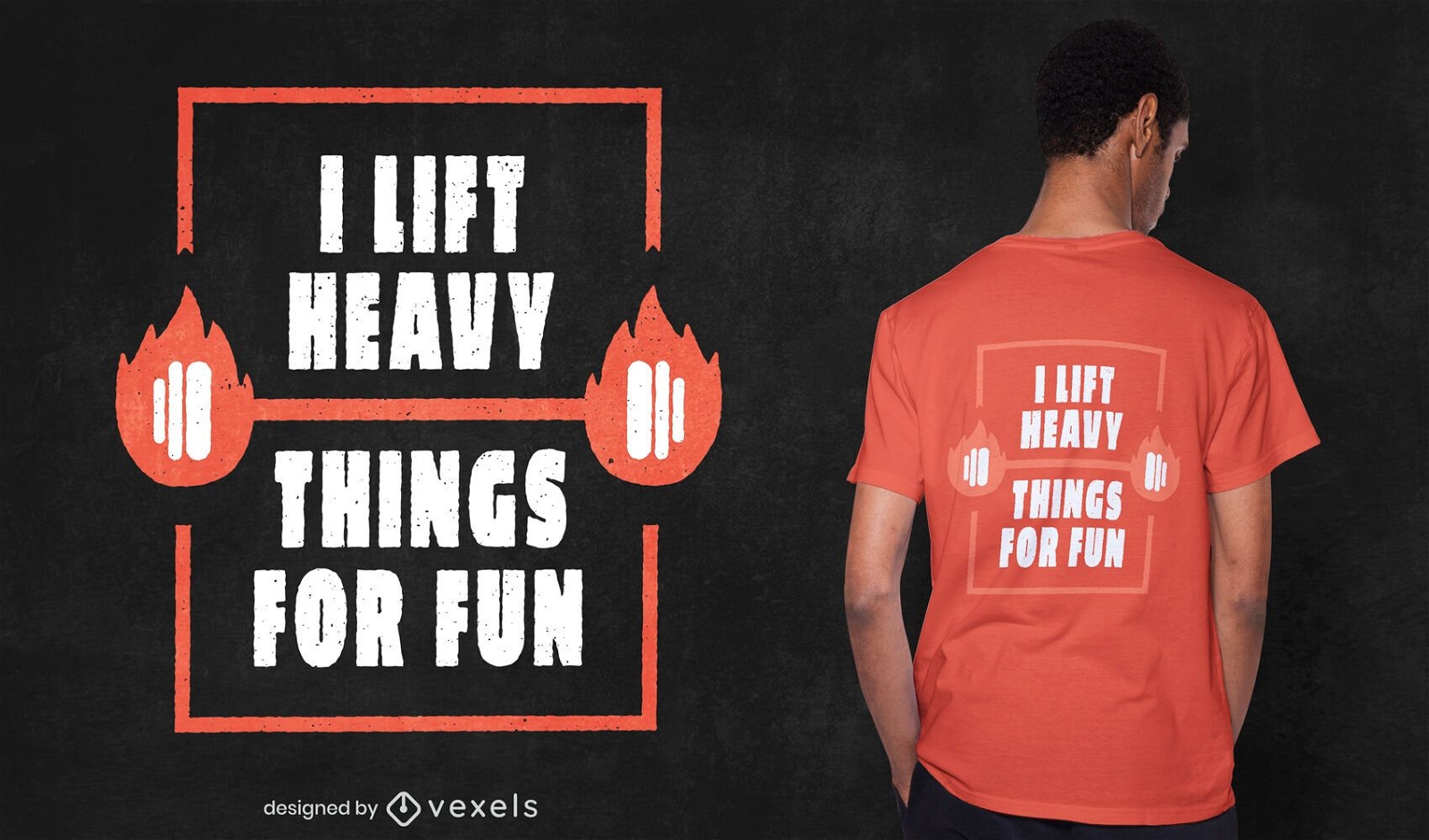 Fun weightlifting t-shirt design