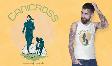 Canicross dog t-shirt design