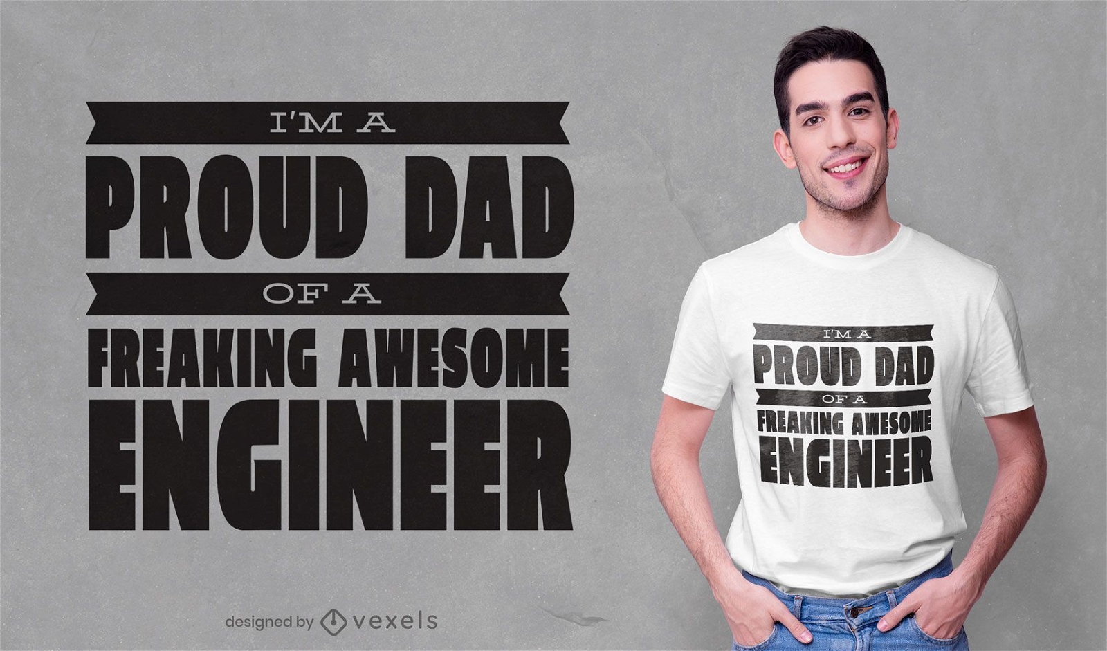 Dise?o de camiseta de pap? ingeniero