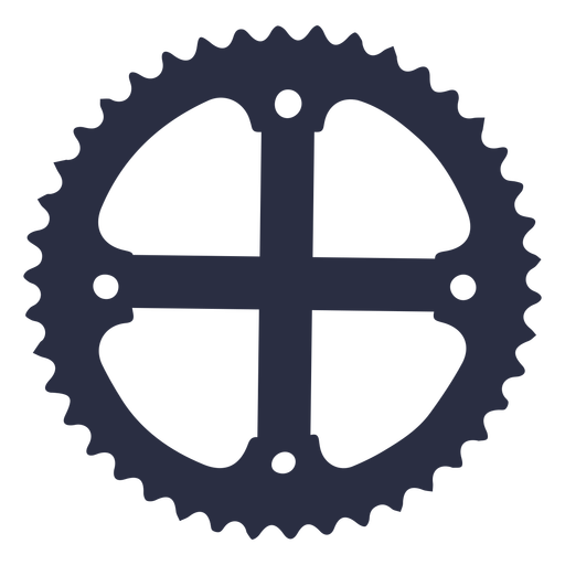 Bicycle chainring cut out PNG Design