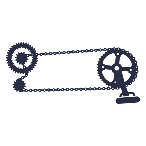 Bicycle crankset cut out PNG Design